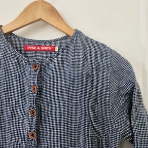 Pyne & Smith blueberry check dress XS